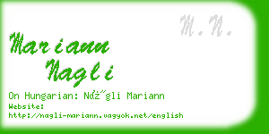 mariann nagli business card